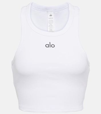 Alo Yoga Aspire cropped cotton-blend tank top