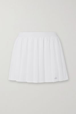 Alo Yoga - Varsity Pleated Stretch-jersey Tennis Skirt - White