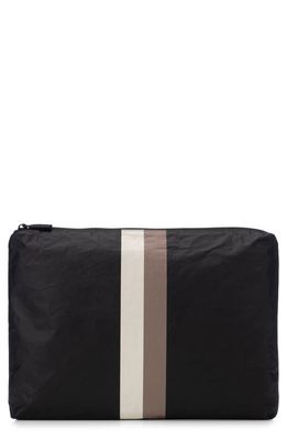 Aloha Collection Medium Water Resistant Tyvek Zip Pouch in Caffe On Black