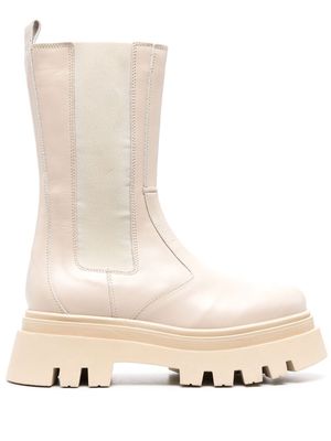 ALOHAS chunky 55mm leather boots - Neutrals