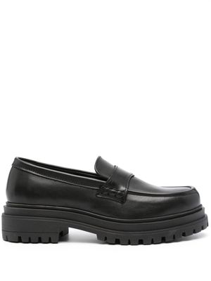 ALOHAS Obsidian leather loafers - Black