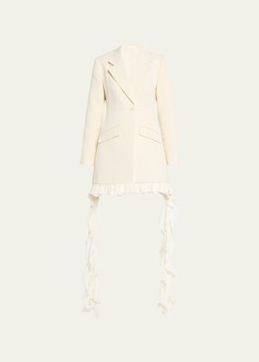 Alondra Cascading-Ruffle Blazer Mini Dress