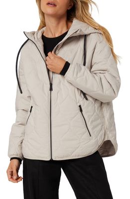 Alp N Rock Hadley Water Repellent Hooded Quilted Jacket in Silver Grey