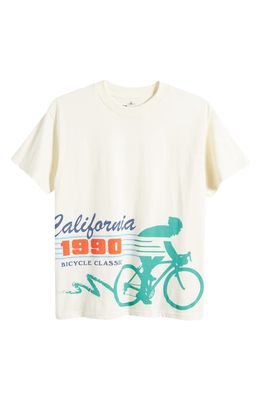 ALPHA COLLECTIVE 1990 Bicycle Classic Graphic T-Shirt in Cement