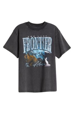 ALPHA COLLECTIVE New Frontier Graphic T-Shirt in Vintage Black