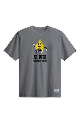 Alpha Industries Badge Logo Graphic T-Shirt in Aircraft Gray