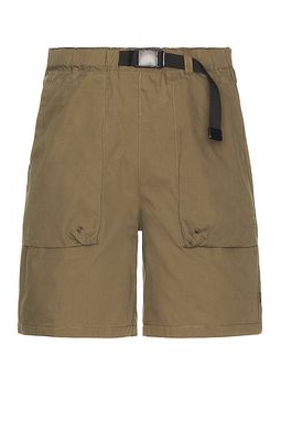 ALPHA INDUSTRIES Belted Pull On Short in Olive