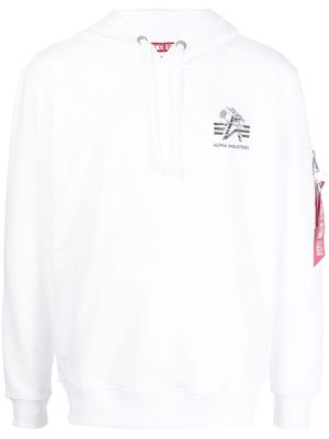 Alpha Industries Dragon graphic-print hoodie - White