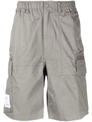 Alpha Industries elasticated-waistband cargo shorts - Black