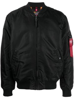 Alpha Industries embroidered-design bomber jacket - Black
