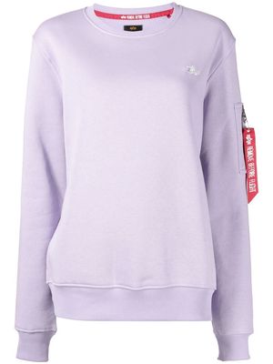 Alpha Industries embroidered-logo crewneck sweatshirt - Purple