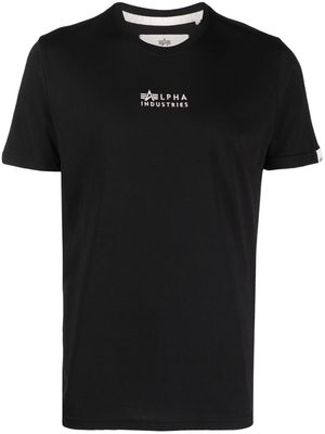 Alpha Industries embroidered-logo organic cotton T-shirt - Black
