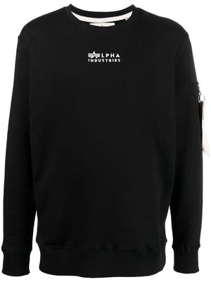 Alpha Industries embroidered-logo sweatshirt - Black