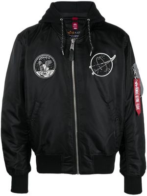 Alpha Industries graphic-print bomber-jacket - Black