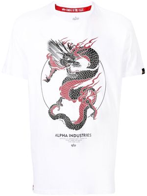 Alpha Industries graphic-print t-shirt - White