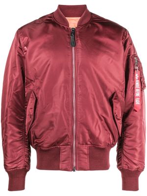 Alpha Industries high-shine finish reversible bomber jacket - Red
