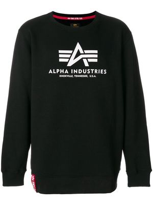Alpha Industries logo patch sweater - Black