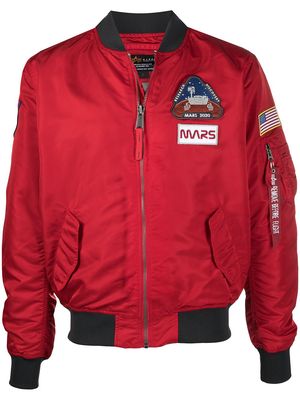 Alpha Industries LW Mission To Mars patched bomber jacket - Red