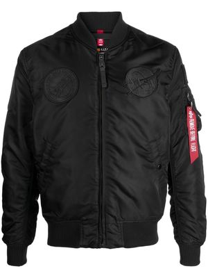 Alpha Industries MA-1 TT Nasa patch-detail jacket - Black