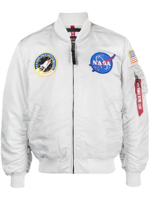 Alpha Industries MA-1 TT Nasa patch-detail jacket - Grey