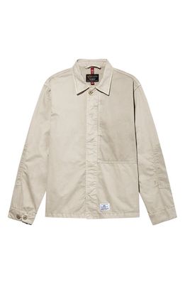 Alpha Industries Mixed Media Cotton Shirt Jacket in Vintage Khaki