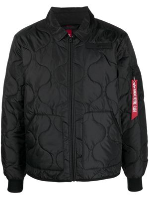 Alpha Industries quilted shirt jacket - Black