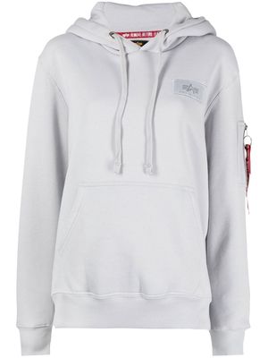Alpha Industries rear logo-print detail hoodie - Grey