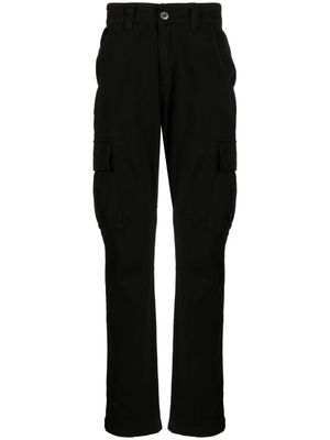 Alpha Industries straight-leg cotton cargo trousers - Black
