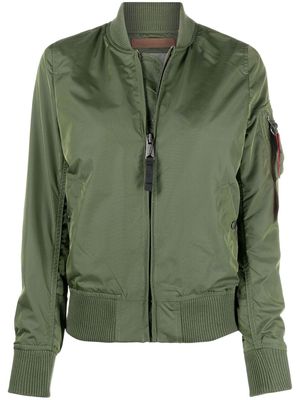 Alpha Industries tag-detail bomber jacket - Green