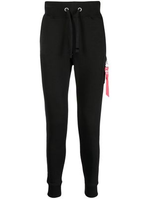 Alpha Industries tapered cotton track trousers - Black