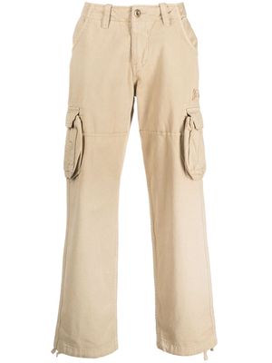 Alpha Industries tapered-leg logo-patch trousers - Neutrals