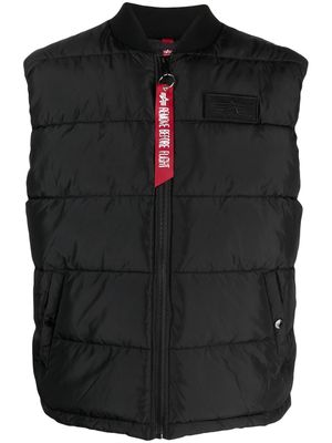Alpha Industries zipped padded vest - Black