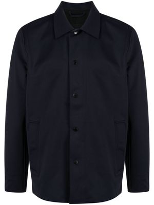 Alpha Tauri logo-appliqué button-up shirt jacket - Black