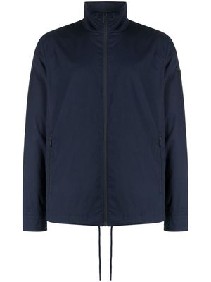 Alpha Tauri logo-appliqué zip-up shirt jacket - Blue