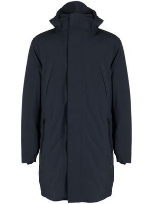 Alpha Tauri logo-patch hooded coat - Blue