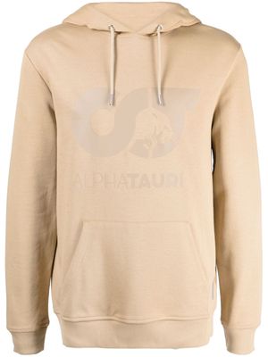 Alpha Tauri logo-print jersey hoodie - Neutrals