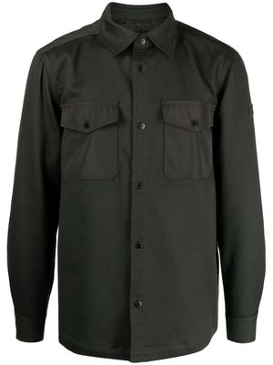 Alpha Tauri long-sleeve press-stud shirt jacket - Green