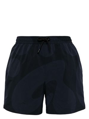 Alpha Tauri Popir abstract-pattern swim shorts - Black
