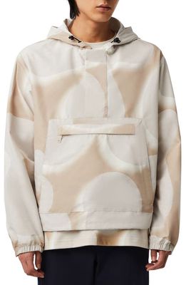 AlphaTauri Oamio Print Water Resistant Hoodie in Aop Tan 