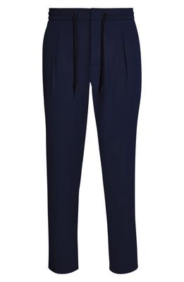 AlphaTauri Pocas Pleat Front Water Resistant Stretch Performance Pants in Navy