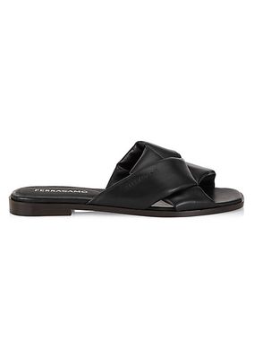 Alrai Napa Flat Leather Sandals