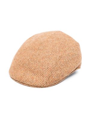 Altea chevron-pattern flat cap - Brown