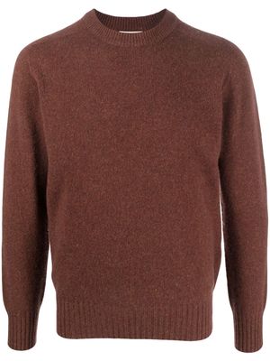 Altea crew-neck virgin wool blend jumper - Brown