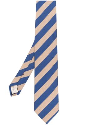 Altea diagonal stripe-print tie - Blue