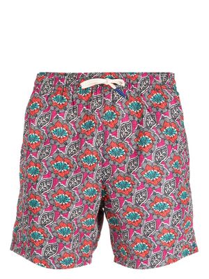 Altea floral-print drawstring swim shorts - Black