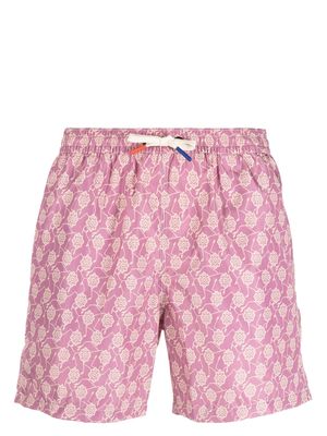 Altea floral-print drawstring swim shorts - Purple