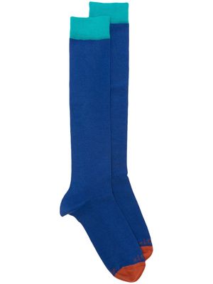 Altea logo-intarsia colour-block socks - Blue