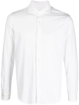 Altea long-sleeve stretch-cotton shirt - White