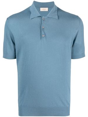 Altea piqué-weave short-sleeve polo shirt - Blue