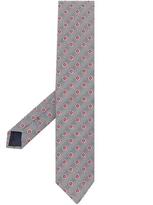 Altea pointed-tip jacquard tie - Grey